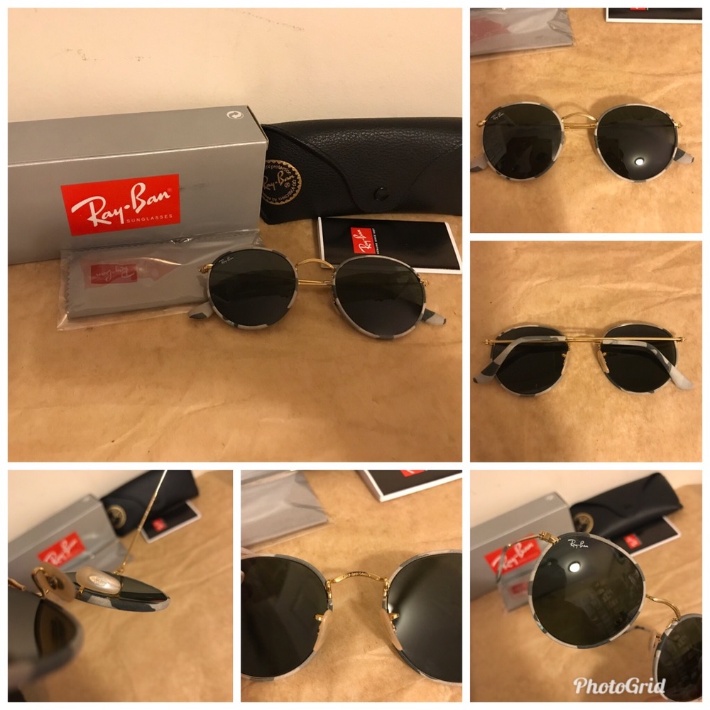 💯% Authentic Ray Ban Gray Black Sunglasses